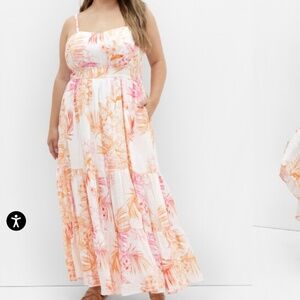 City Chic Kehlani Print Sleeveless Maxi Dress (Plus) XS/14W